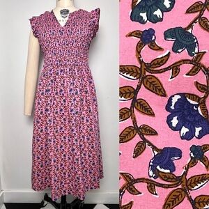 Sz. MP J. Crew Block Print Midi Dress